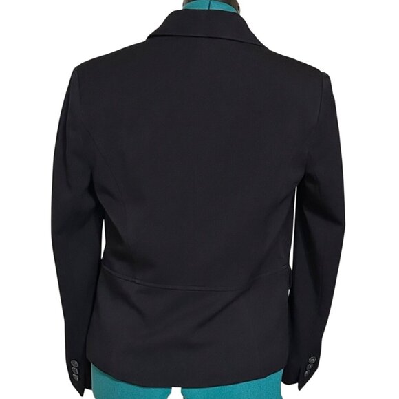 Rafaella Brand Black Blazer Jacket Lined Polyester Rayon Blend Women's Size 8 - Picture 3 of 15